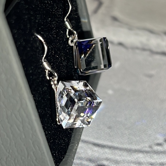 🆕Blue Swarovski Crystal Earrings by Cat Eye Jewels - Picture 12 of 16